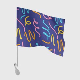 Флаг для автомобиля с принтом Одноцветная ячейка в Кировске, 100% полиэстер | Размер: 30*21 см | крем | радостный праздник | спагетти | хлопок | цветная бумага