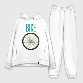 Женский костюм хлопок Oversize с принтом Велосипед, колесо в Кировске,  |  | bike | байк | вело | велобайк | велосипед | велосипедные | велоспорт | для велосипеда | колесо | спорт