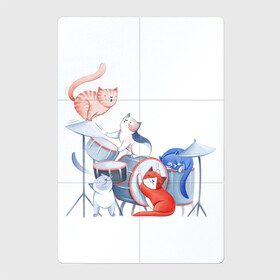 Магнитный плакат 2Х3 с принтом Кошачья группа в Кировске, Полимерный материал с магнитным слоем | 6 деталей размером 9*9 см | арт | барабаны | группа | кот | котик | кошачья группа | кошачья стая | кошка | музыка | музыкальная группа | музыканты | рисунок