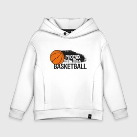 Детское худи Oversize хлопок с принтом Basketball Phoenix в Кировске, френч-терри — 70% хлопок, 30% полиэстер. Мягкий теплый начес внутри —100% хлопок | боковые карманы, эластичные манжеты и нижняя кромка, капюшон на магнитной кнопке | Тематика изображения на принте: basketball | mvp | nba | phoenix | sport | streetball | suns | аризона | баскетбол | игра | крис пол | мяч | нба | санс | спорт | стритбол | тренер | финикс | чемпион