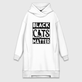 Платье-худи хлопок с принтом Black Cats Matter в Кировске,  |  | animal | cat | cute | kitty | meow | друг | животные | киска | кися | китти | кот | котенок | котик | котэ | кошечка | кошка | мур | мяу | питомец