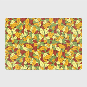 Магнитный плакат 3Х2 с принтом Яркие осенние листья в Кировске, Полимерный материал с магнитным слоем | 6 деталей размером 9*9 см | желтые | зеленые | золотая | красные | листья | осенний | осень | яркие
