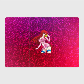 Магнитный плакат 3Х2 с принтом Аниме девушка 18+ в Кировске, Полимерный материал с магнитным слоем | 6 деталей размером 9*9 см | аниме | анимешная | вайфу | девочка | девушка | кавайная | красные волосы | милая | тян