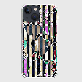 Чехол для iPhone 13 mini с принтом Полосатый абстрактный узор в Кировске,  |  | абстрактный | креативный | молодежный | полосатый | разноцветный | рустик | современный