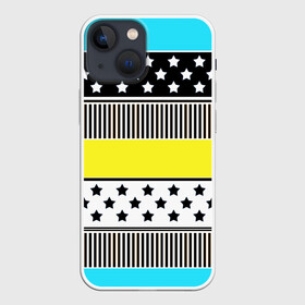 Чехол для iPhone 13 mini с принтом Неоновый яркий полосатый узор в Кировске,  |  | звезды | комбинированный узор | лоскуты | неон | неоновый | полосатый узор | пэчворк | яркий принт