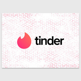 Поздравительная открытка с принтом Tinder - Honeycomb в Кировске, 100% бумага | плотность бумаги 280 г/м2, матовая, на обратной стороне линовка и место для марки
 | app | application | fire | logo | symbol | tinder | знакомства | лого | любовь | огонек | приложение | символ | соты | тиндер