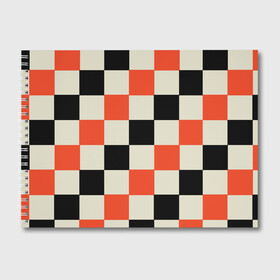 Альбом для рисования с принтом Образец шахматной доски в Кировске, 100% бумага
 | матовая бумага, плотность 200 мг. | блоки | вектор | геометрический | графический | модульный | символ | узор | шахматная доска