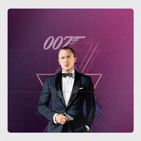Магнитный плакат 3Х3 с принтом агент 007 Джеймс Бонд в Кировске, Полимерный материал с магнитным слоем | 9 деталей размером 9*9 см | 007 | bond | james bond | no time to die | бонд | джеймс бонд | кино | не время умирать