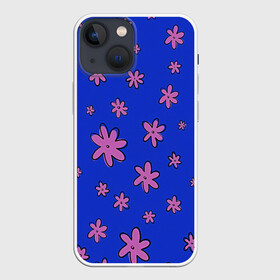 Чехол для iPhone 13 mini с принтом Цветочки рисованные в Кировске,  |  | fashion | flower | девушкам | детская | детям | мода | ромашки | фэшн | цветок | цветочки | цветы
