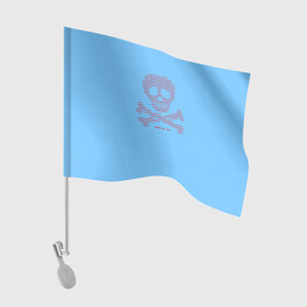 Флаг для автомобиля с принтом DDOS attack в Кировске, 100% полиэстер | Размер: 30*21 см | anonymous | blue screen of death | анонимусы | атака | дудос | красный | мем | синий | череп