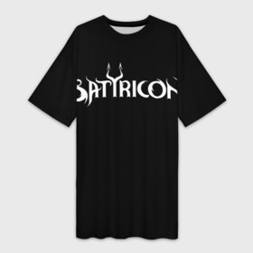 Платье-футболка 3D с принтом Satyricon | Сатирикон в Кировске,  |  | black metal | metal | rock | satyricon | блэк метал | метал | рок | сатирикон
