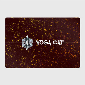 Магнитный плакат 3Х2 с принтом Кошачья Йога - Гранж в Кировске, Полимерный материал с магнитным слоем | 6 деталей размером 9*9 см | Тематика изображения на принте: cat | cats | yoga | гранж | дзен | инь | йога | кот | коты | кошачья | кошка | кошки | намасте | практика | расслабление | хамса | янь