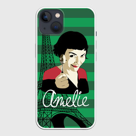 Чехол для iPhone 13 с принтом Amelie в Кировске,  |  | amelie | eiffel tower | french comedy | holding a spoon | paris | the fabulous destiny of amelie poulain | амели | держит ложку | комедия | невероятная судьба амели пулен | париж | романтическая | французская | эйфелева башня