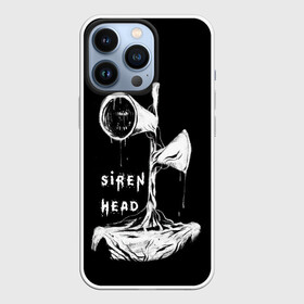 Чехол для iPhone 13 Pro с принтом Сиреноголовый ЧБ Siren Head в Кировске,  |  | forest | games | monster | night | siren head | детям | игры | лес | монстр | надпись | ночь | сирена | сиреноголовый | солнце | страшилка | текст | темно | туман | ужастик | хоррор