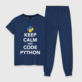 Женская пижама хлопок с принтом PYTHON / ПАЙТОН в Кировске, 100% хлопок | брюки и футболка прямого кроя, без карманов, на брюках мягкая резинка на поясе и по низу штанин | big data | hacker | it | python | айти | база данных | взлом | искусственный интелект. | кодер | нейросети | пайтон | питон | прогер | программирование | программист | разработчик | хакер | языки программирования