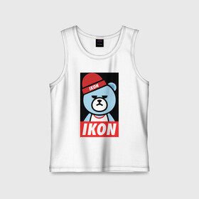 Детская майка хлопок с принтом IKON YG Bear Dope  в Кировске,  |  | ikon yg bear dope | korean | kpop | obey | медведь | подчинись | подчиняйся