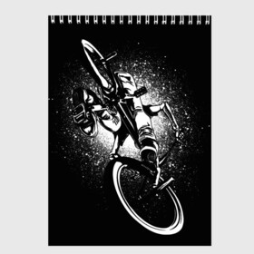 Скетчбук с принтом Sunday Funday в Кировске, 100% бумага
 | 48 листов, плотность листов — 100 г/м2, плотность картонной обложки — 250 г/м2. Листы скреплены сверху удобной пружинной спиралью | bike | bmx | extreme | sport | velo | бмикс | бэм | бэмик | вело | велосипед | велоспорт | спорт | экстрим