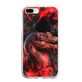 Чехол для iPhone 7Plus/8 Plus матовый с принтом Опасный Динозавр | Red Dino (Z) в Кировске, Силикон | Область печати: задняя сторона чехла, без боковых панелей | dino | dinosauria | red dino | t rex | ti rex | дино | динозавр | красный динозавр | парк юрского | т рекс | ти рекс | хищник | чудовище | юрский период | ящер | ящерица