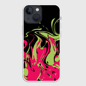 Чехол для iPhone 13 mini с принтом Черно малиновый абстрактный в Кировске,  |  | волны | всплеск | оливковый | популярный | современный | черный и красный