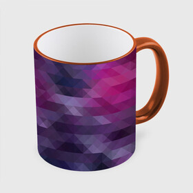Кружка с полной запечаткой с принтом Фиолетово-бордовый узор  в Кировске, керамика | ёмкость 330 мл | абстрактный | креативный | молодежный | полигональный популярный | современный | текстура | темно фиолетовый | узор