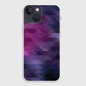 Чехол для iPhone 13 mini с принтом Фиолетово бордовый узор в Кировске,  |  | абстрактный | креативный | молодежный | полигональный популярный | современный | текстура | темно фиолетовый | узор