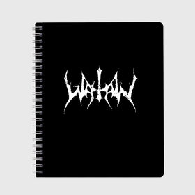 Тетрадь с принтом Watain в Кировске, 100% бумага | 48 листов, плотность листов — 60 г/м2, плотность картонной обложки — 250 г/м2. Листы скреплены сбоку удобной пружинной спиралью. Уголки страниц и обложки скругленные. Цвет линий — светло-серый
 | Тематика изображения на принте: black metal | rock | watain | блэк метал | ватайн | группы | метал | рок