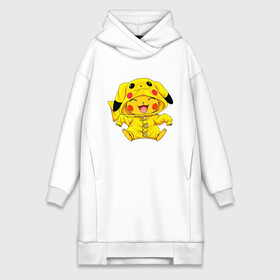 Платье-худи хлопок с принтом Милый пикачу в Кировске,  |  | anime | pikachu | pokemon | poket monster | poketmon | аниме | анимэ | карманные монстры | пикачу | покемон