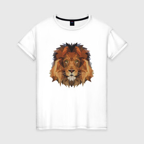 Женская футболка хлопок с принтом Father Lion в Кировске, 100% хлопок | прямой крой, круглый вырез горловины, длина до линии бедер, слегка спущенное плечо | animal | cat | lion | африка | животные | зверь | кот | кошка | лев | львенок | львица | тигр | хищник | царь