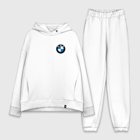 Женский костюм хлопок Oversize с принтом БМВ   Pro Racing в Кировске,  |  | auto | b m w | bmv | bmw | logo | m power | moto | performance | power | pro | racing | series | sport | авто | б м в | бмв | лого | логотип | марка | мото | перфоманс | символ | спорт