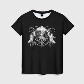 Женская футболка 3D с принтом Horna в Кировске, 100% полиэфир ( синтетическое хлопкоподобное полотно) | прямой крой, круглый вырез горловины, длина до линии бедер | black metal | horna | metal | rock | группа | метал | рок | роцк | хорна