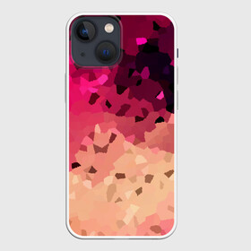 Чехол для iPhone 13 mini с принтом Бежево малиновый абстрактный в Кировске,  |  | абстрактный | бежевый | камуфляжный | летний | малиновый | модный | паттерн | современный | текстура | фуксия