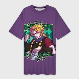 Платье-футболка 3D с принтом Dio Brando. JoJo в Кировске,  |  | adventure | bizarre | brando | dio | jo | joestar | joseph | josuke | jotaro | kujo | lisa | speedwagon | the | world | абдул | брандо | бруно | джо | джозеф | джолин | джонатан | джорно | джоске | джостар | джотаро | дио | какёин | куджо | лиза | невероя