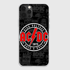 Чехол для iPhone 12 Pro Max с принтом AC DC HIGH VOLTAGE в Кировске, Силикон |  | ac dc | angus young. | back in black | brian johnson | hells bells | highway to hell | rock | thunderstruck | tnt | ангус янг | брайан джонсон | группа | музыка | рок | эйси диси