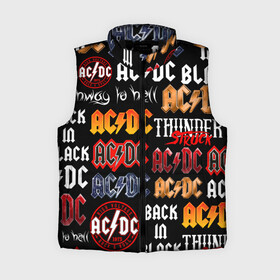 Женский жилет утепленный 3D с принтом AC DC LOGOBOMBING в Кировске,  |  | ac dc | angus young. | back in black | brian johnson | hells bells | highway to hell | rock | thunderstruck | tnt | ангус янг | брайан джонсон | группа | музыка | рок | эйси диси