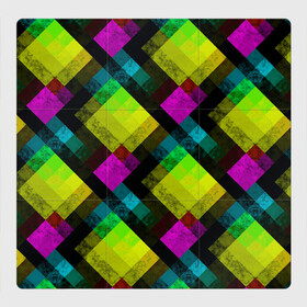 Магнитный плакат 3Х3 с принтом Абстрактный разноцветный узор  в Кировске, Полимерный материал с магнитным слоем | 9 деталей размером 9*9 см | абстрактный | геометрический | желтый | зеленый | молодежный | мраморный | разноцветный | современный | черный