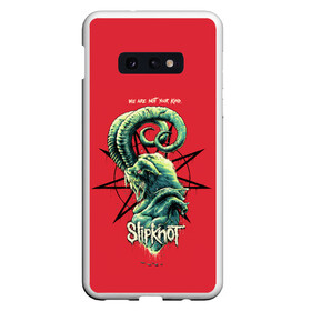 Чехол для Samsung S10E с принтом SLIPKNOT | СЛИПКНОТ (+спина) (Z) в Кировске, Силикон | Область печати: задняя сторона чехла, без боковых панелей | rock | slipknot | петля | рок | скользящий узел | слипкнот | тяжелый рок | удавка