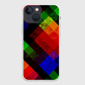 Чехол для iPhone 13 mini с принтом Яркий геометрический узор в Кировске,  |  | абстрактный | геометрический | красный | модный узор | молодежный | мраморный | синий