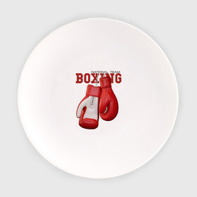 Тарелка с принтом BOXING в Кировске, фарфор | диаметр - 210 мм
диаметр для нанесения принта - 120 мм | box | boxing | fighter | figt | mma | national | sport | team | боец | бои | бокс | боксер | единоборства | перчатки | сборная | спорт