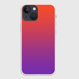 Чехол для iPhone 13 mini с принтом Оранжевый и Фиолетовый в Кировске,  |  | градиент | красный | оранжевый | перелив | переход | рассвет | синий | фиолетовый | цвета