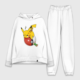 Женский костюм хлопок Oversize с принтом Сам туда полезай в Кировске,  |  | anime | pikachu | pokemon | poket monster | poketmon | аниме | анимэ | карманные монстры | пикачу | покемон