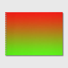 Альбом для рисования с принтом Градиент Яблоко в Кировске, 100% бумага
 | матовая бумага, плотность 200 мг. | градиент | желтый | зеленый | красный | перелив | переход | фрукты | цвета | яблоко