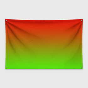 Флаг-баннер с принтом Градиент Яблоко в Кировске, 100% полиэстер | размер 67 х 109 см, плотность ткани — 95 г/м2; по краям флага есть четыре люверса для крепления | градиент | желтый | зеленый | красный | перелив | переход | фрукты | цвета | яблоко