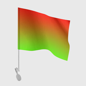 Флаг для автомобиля с принтом Градиент Яблоко в Кировске, 100% полиэстер | Размер: 30*21 см | градиент | желтый | зеленый | красный | перелив | переход | фрукты | цвета | яблоко