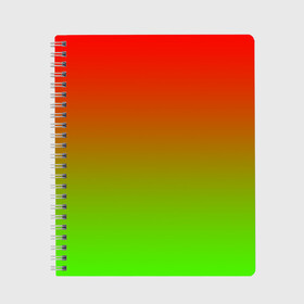 Тетрадь с принтом Градиент Яблоко в Кировске, 100% бумага | 48 листов, плотность листов — 60 г/м2, плотность картонной обложки — 250 г/м2. Листы скреплены сбоку удобной пружинной спиралью. Уголки страниц и обложки скругленные. Цвет линий — светло-серый
 | градиент | желтый | зеленый | красный | перелив | переход | фрукты | цвета | яблоко