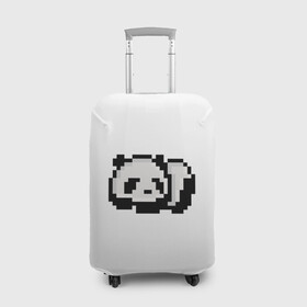 Чехол для чемодана 3D с принтом Панда в Кировске, 86% полиэфир, 14% спандекс | двустороннее нанесение принта, прорези для ручек и колес | art | pixel | pixelart | милаха | милая панда | панда | панда пиксель арт | пиксели | пиксель | пиксельарт | спящая панда