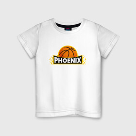 Детская футболка хлопок с принтом Phoenix Basketball в Кировске, 100% хлопок | круглый вырез горловины, полуприлегающий силуэт, длина до линии бедер | basketball | mvp | nba | phoenix | sport | streetball | suns | аризона | баскетбол | игра | крис пол | мяч | нба | санс | спорт | стритбол | тренер | финикс | чемпион