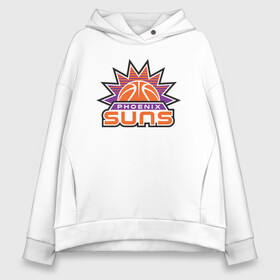 Женское худи Oversize хлопок с принтом Phoenix Suns в Кировске, френч-терри — 70% хлопок, 30% полиэстер. Мягкий теплый начес внутри —100% хлопок | боковые карманы, эластичные манжеты и нижняя кромка, капюшон на магнитной кнопке | basketball | mvp | nba | phoenix | sport | streetball | suns | аризона | баскетбол | игра | крис пол | мяч | нба | санс | спорт | стритбол | тренер | финикс | чемпион