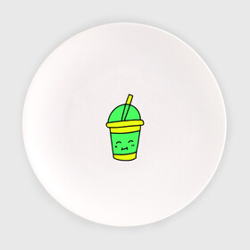 Тарелка с принтом Кофейно молочный Коктейль в Кировске, фарфор | диаметр - 210 мм
диаметр для нанесения принта - 120 мм | коктейль | минимализм. | молодежный | настроение | позитив | рисунок | смайлик