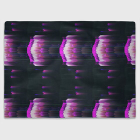 Плед 3D с принтом Розовый глитч в Кировске, 100% полиэстер | закругленные углы, все края обработаны. Ткань не мнется и не растягивается | vhs | белый шум | глитч | неон | плёнка | текстура