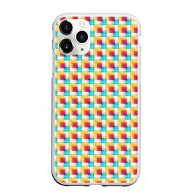 Чехол для iPhone 11 Pro матовый с принтом Красочные кубы в Кировске, Силикон |  | Тематика изображения на принте: квадраты | кубы | паттерн | пиксели | разноцветный